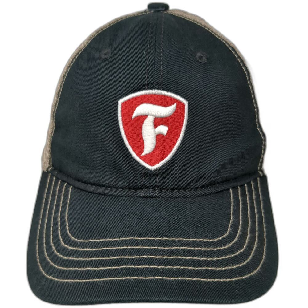 District Trucker Hat Black One Size Shield F Mesh Snapback Contrast Stitching